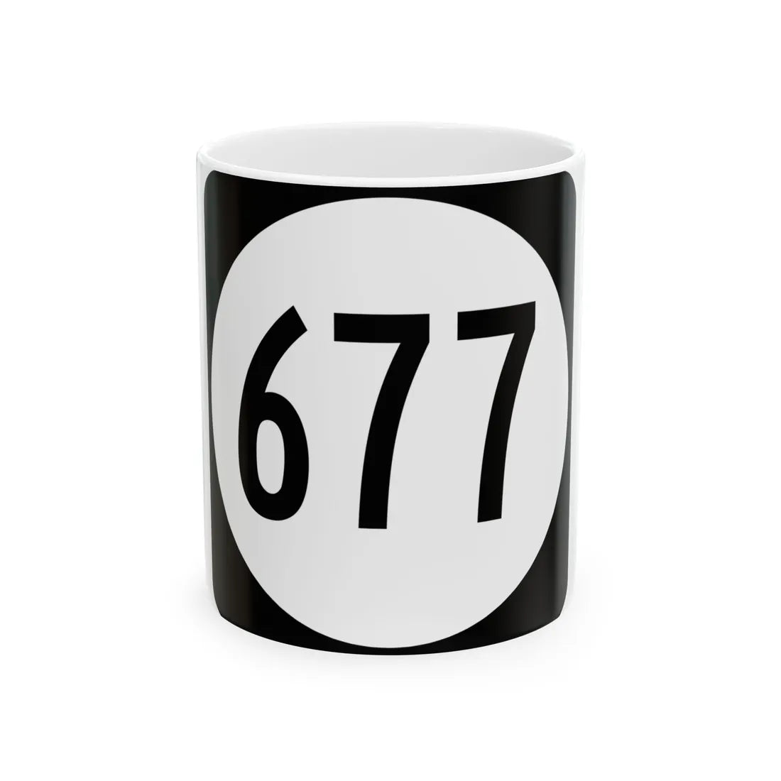 Circle sign 677 Virginia (Virginia) (Road Sign) White Coffee Mug 11oz - Go Mug Yourself