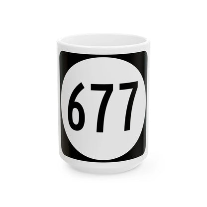 Circle sign 677 Virginia (Virginia) (Road Sign) White Coffee Mug 15oz - Go Mug Yourself