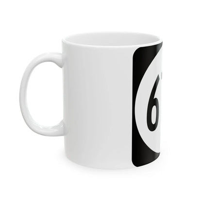 Circle sign 677 Virginia (Virginia) (Road Sign) White Coffee Mug - Go Mug Yourself