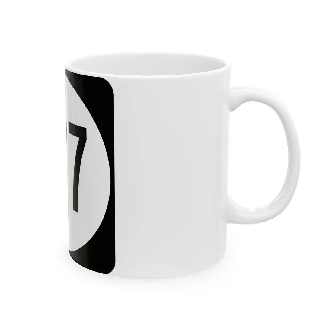 Circle sign 677 Virginia (Virginia) (Road Sign) White Coffee Mug - Go Mug Yourself