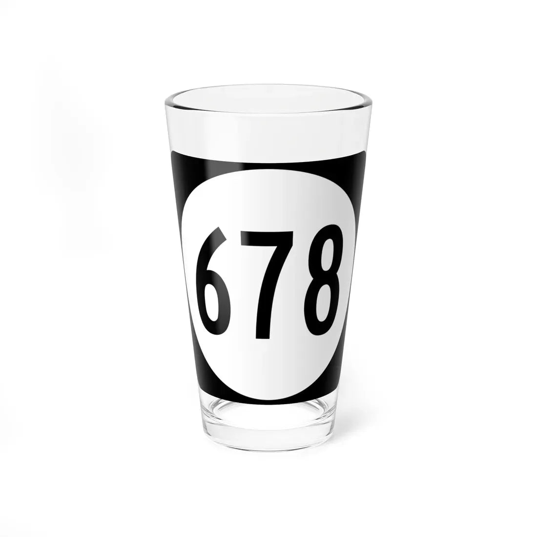 Circle sign 678 Virginia (Virginia) (Road Sign) Pint Glass 16oz 16oz - Go Mug Yourself