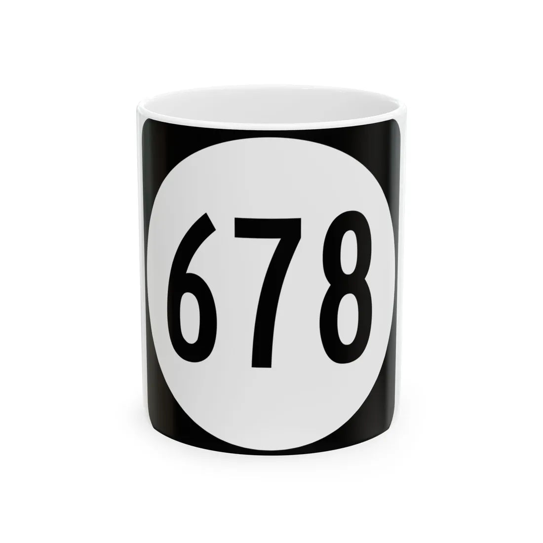 Circle sign 678 Virginia (Virginia) (Road Sign) White Coffee Mug 11oz - Go Mug Yourself