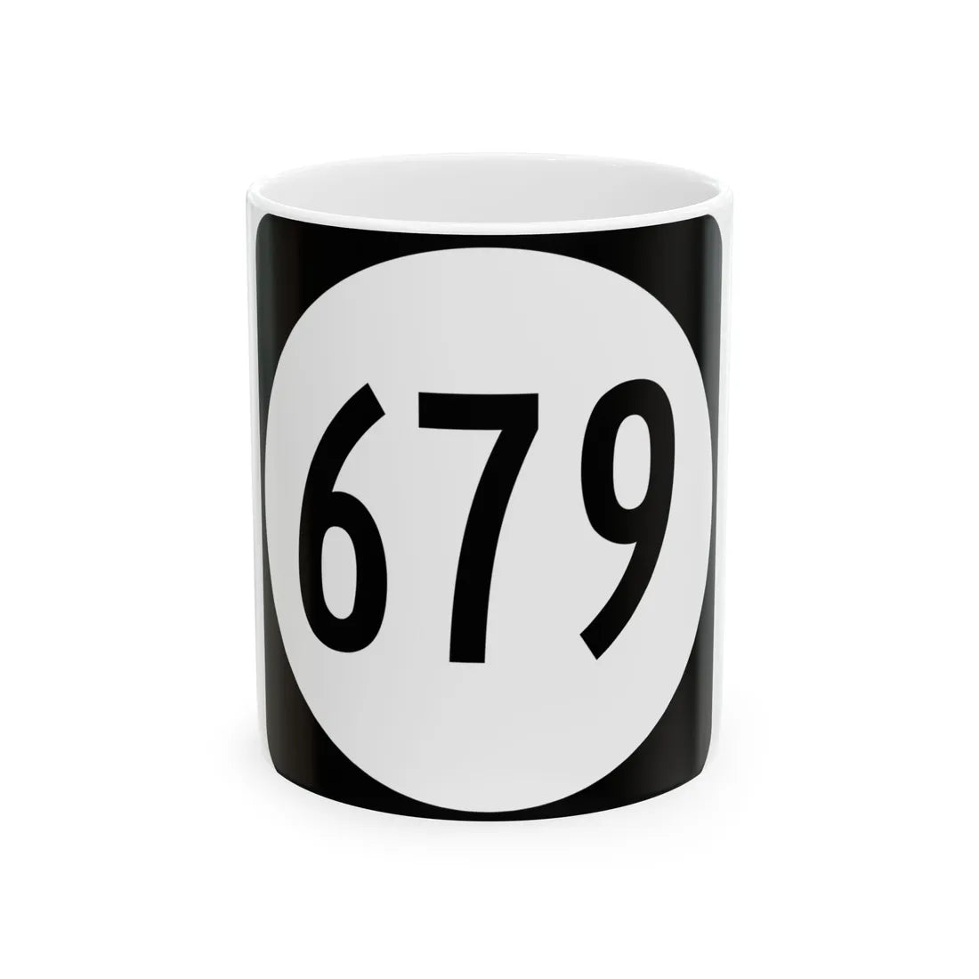 Circle sign 679 Virginia (Virginia) (Road Sign) White Coffee Mug 11oz - Go Mug Yourself