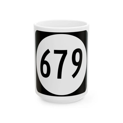 Circle sign 679 Virginia (Virginia) (Road Sign) White Coffee Mug 15oz - Go Mug Yourself