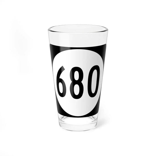 Circle sign 680 Virginia (Virginia) (Road Sign) Pint Glass 16oz 16oz - Go Mug Yourself