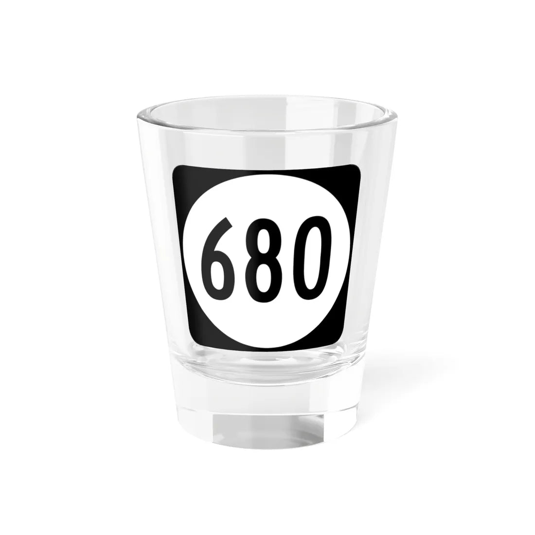 Circle sign 680 Virginia (Virginia) (Road Sign) Shot Glass 1.5oz 1.5oz - Go Mug Yourself
