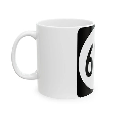 Circle sign 680 Virginia (Virginia) (Road Sign) White Coffee Mug - Go Mug Yourself