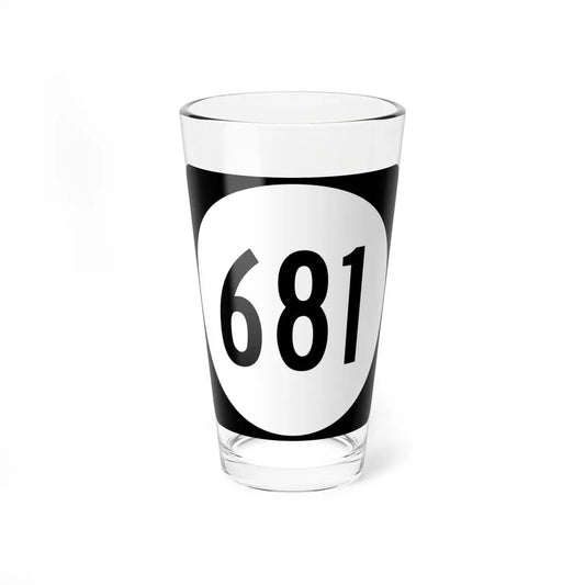 Circle sign 681 Virginia (Virginia) (Road Sign) Pint Glass 16oz 16oz - Go Mug Yourself