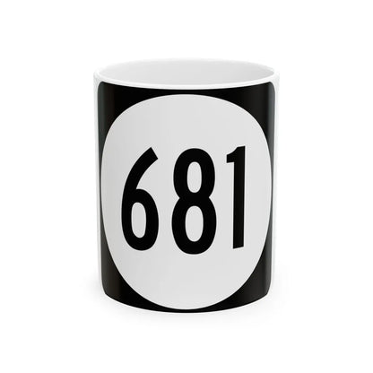 Circle sign 681 Virginia (Virginia) (Road Sign) White Coffee Mug 11oz - Go Mug Yourself
