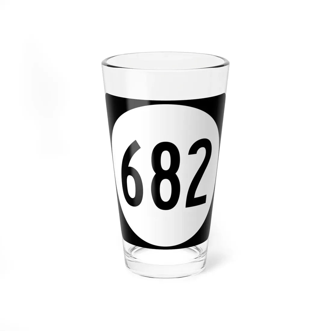 Circle sign 682 Virginia (Virginia) (Road Sign) Pint Glass 16oz 16oz - Go Mug Yourself