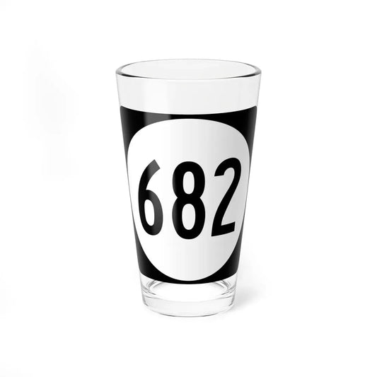 Circle sign 682 Virginia (Virginia) (Road Sign) Pint Glass 16oz 16oz - Go Mug Yourself
