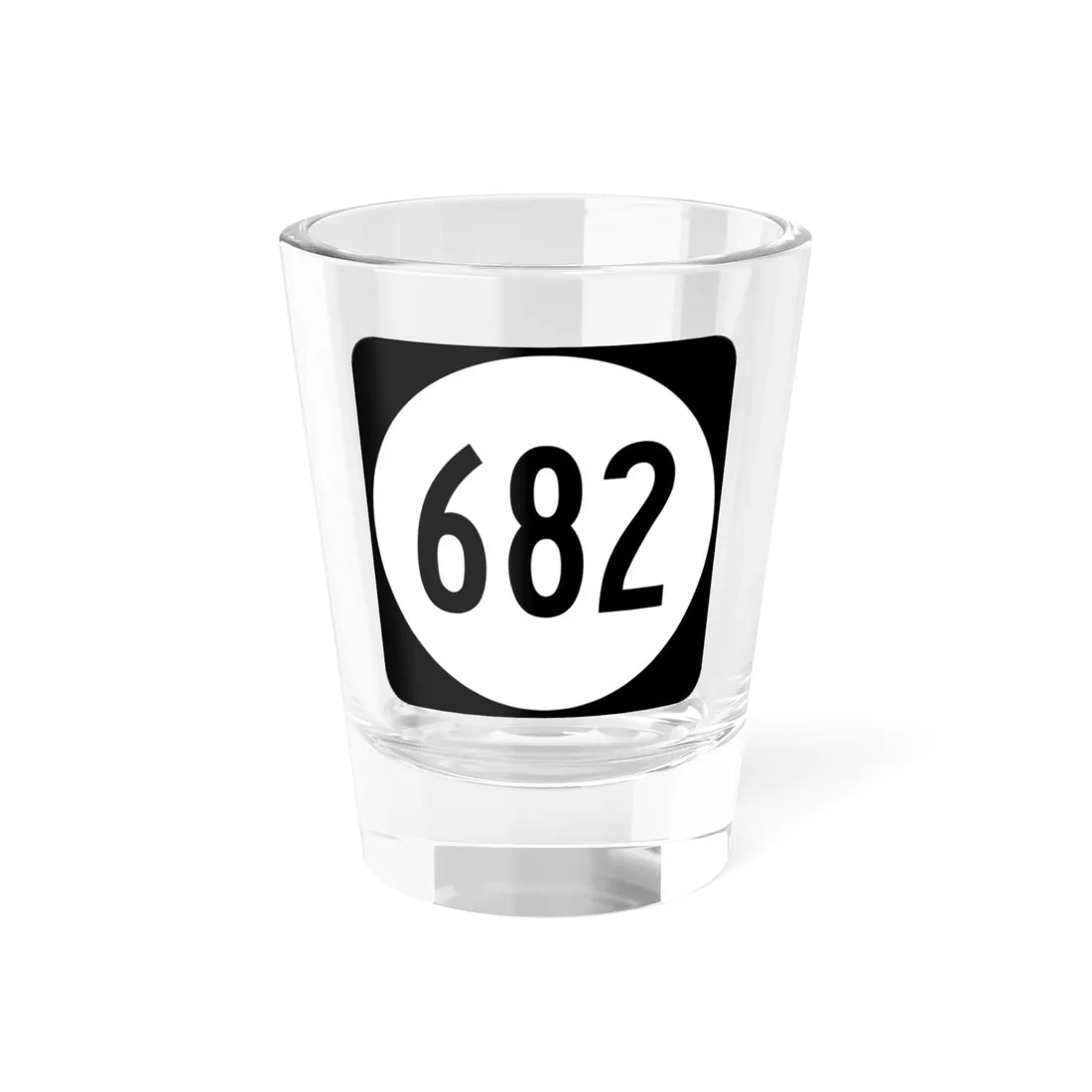 Circle sign 682 Virginia (Virginia) (Road Sign) Shot Glass 1.5oz 1.5oz - Go Mug Yourself