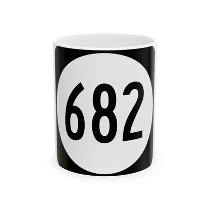 Circle sign 682 Virginia (Virginia) (Road Sign) White Coffee Mug 11oz - Go Mug Yourself
