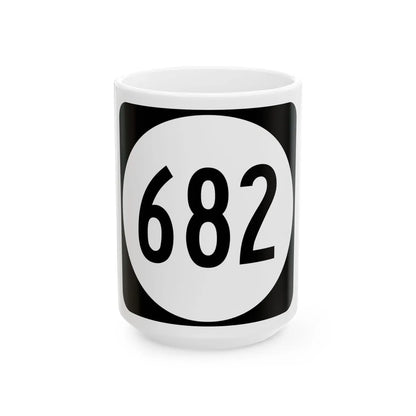 Circle sign 682 Virginia (Virginia) (Road Sign) White Coffee Mug 15oz - Go Mug Yourself