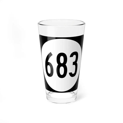 Circle sign 683 Virginia (Virginia) (Road Sign) Pint Glass 16oz 16oz - Go Mug Yourself