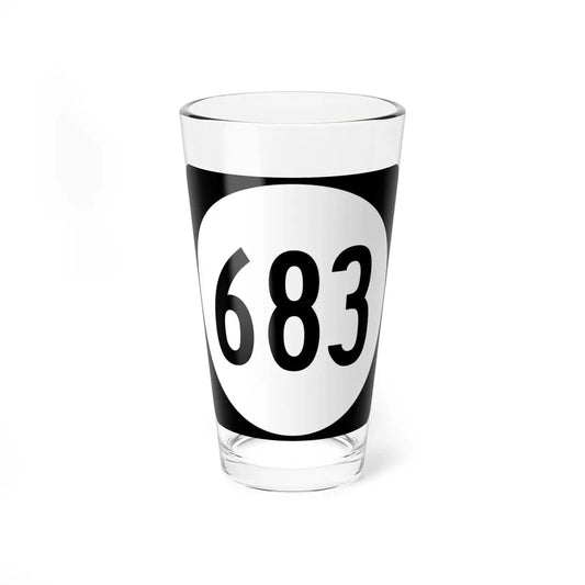 Circle sign 683 Virginia (Virginia) (Road Sign) Pint Glass 16oz 16oz - Go Mug Yourself
