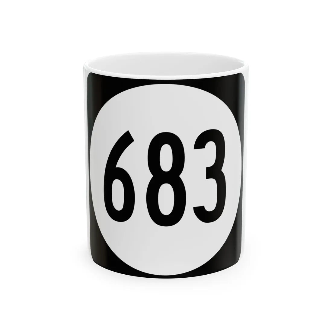 Circle sign 683 Virginia (Virginia) (Road Sign) White Coffee Mug 11oz - Go Mug Yourself