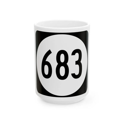 Circle sign 683 Virginia (Virginia) (Road Sign) White Coffee Mug 15oz - Go Mug Yourself