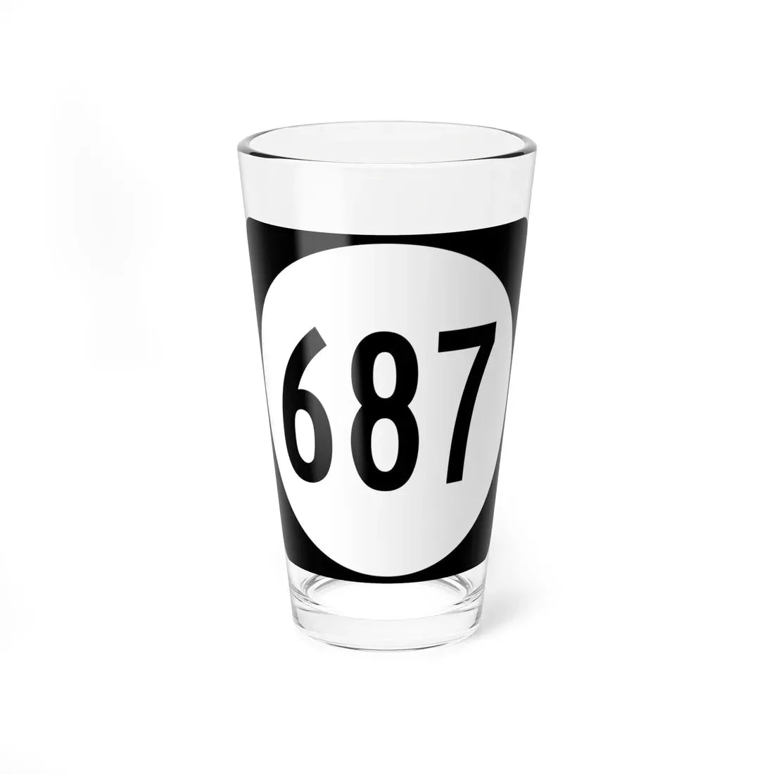 Circle sign 687 Virginia (Virginia) (Road Sign) Pint Glass 16oz 16oz - Go Mug Yourself