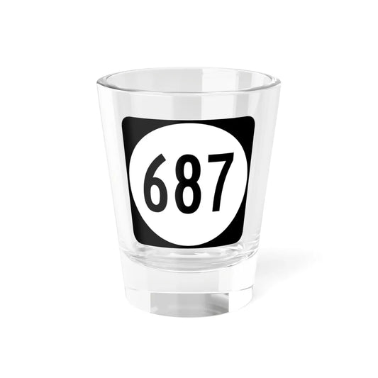 Circle sign 687 Virginia (Virginia) (Road Sign) Shot Glass 1.5oz 1.5oz - Go Mug Yourself