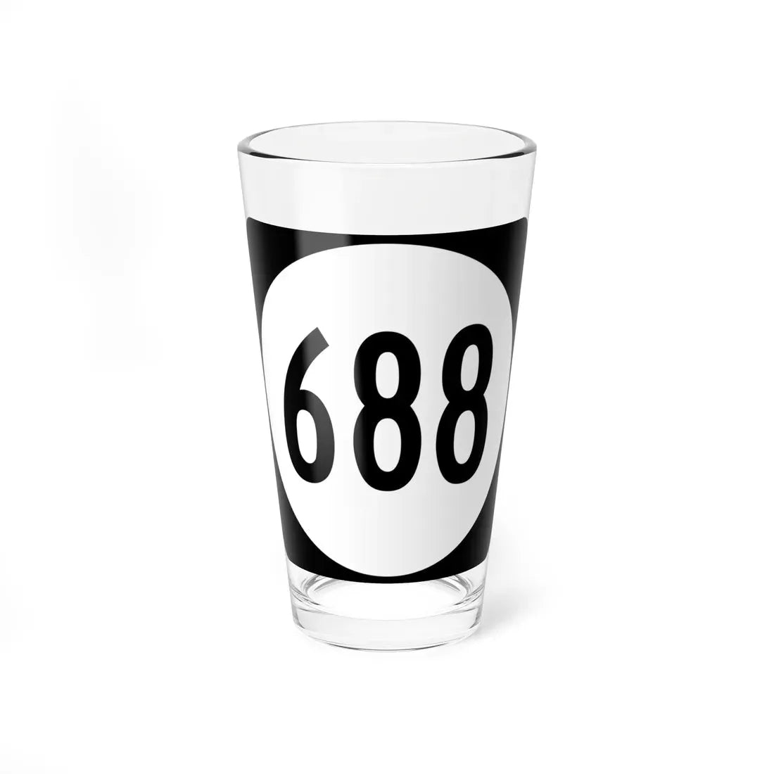Circle sign 688 Virginia (Virginia) (Road Sign) Pint Glass 16oz 16oz - Go Mug Yourself