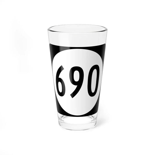 Circle sign 690 Virginia (Virginia) (Road Sign) Pint Glass 16oz 16oz - Go Mug Yourself