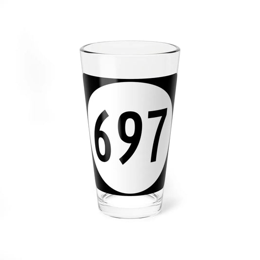 Circle sign 697 Virginia (Virginia) (Road Sign) Pint Glass 16oz 16oz - Go Mug Yourself