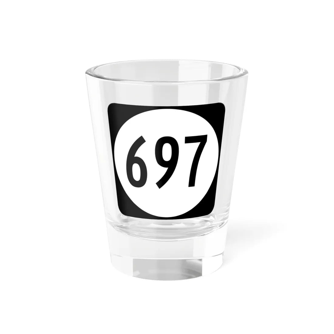 Circle sign 697 Virginia (Virginia) (Road Sign) Shot Glass 1.5oz 1.5oz - Go Mug Yourself