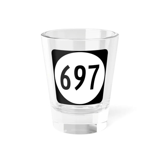 Circle sign 697 Virginia (Virginia) (Road Sign) Shot Glass 1.5oz 1.5oz - Go Mug Yourself