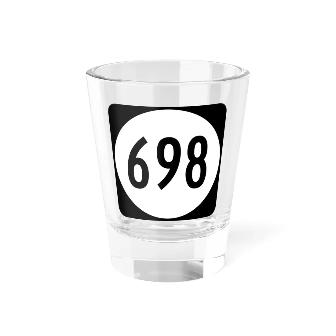 Circle sign 698 Virginia (Virginia) (Road Sign) Shot Glass 1.5oz 1.5oz - Go Mug Yourself
