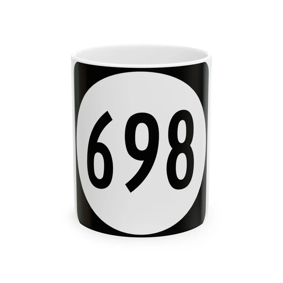 Circle sign 698 Virginia (Virginia) (Road Sign) White Coffee Mug 11oz - Go Mug Yourself