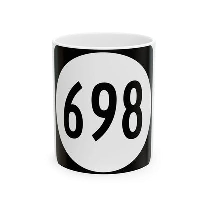 Circle sign 698 Virginia (Virginia) (Road Sign) White Coffee Mug 11oz - Go Mug Yourself