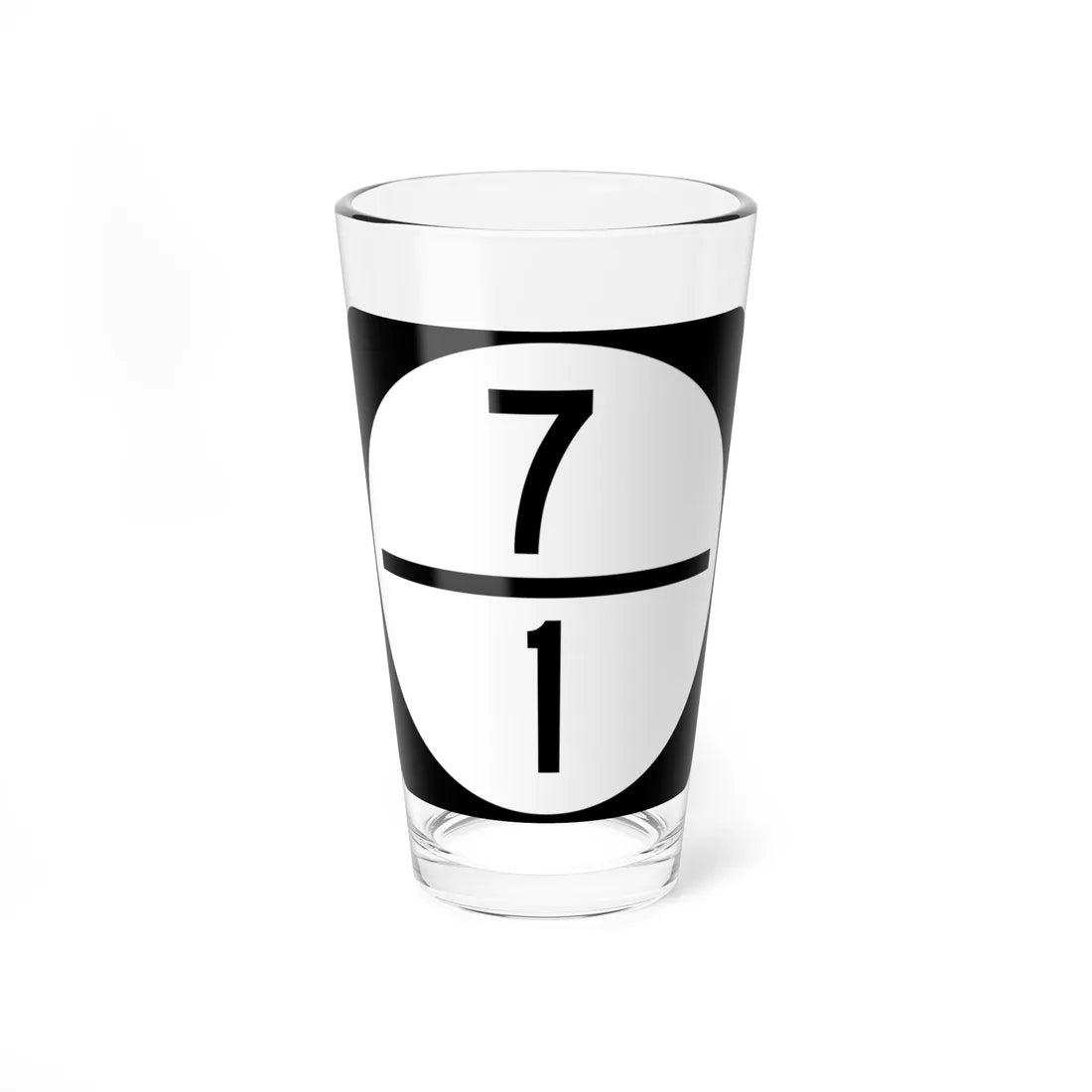 Circle sign 7-1 (Virginia) (Road Sign) Pint Glass 16oz 16oz - Go Mug Yourself