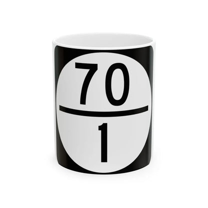 Circle sign 70-1 (Virginia) (Road Sign) White Coffee Mug 11oz - Go Mug Yourself