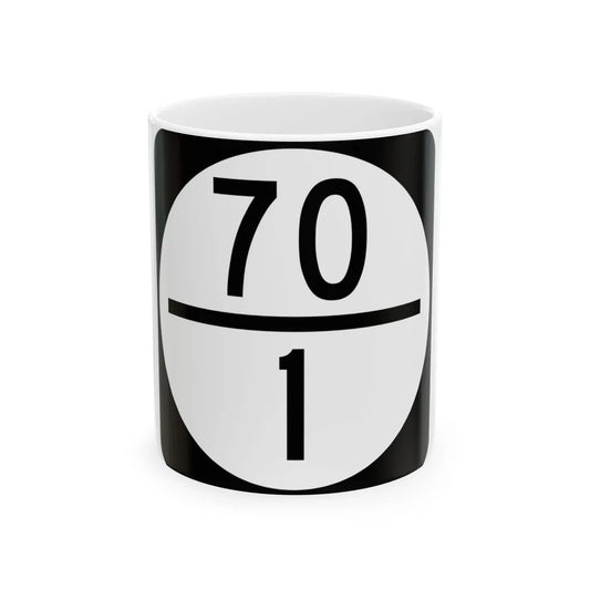 Circle sign 70-1 (Virginia) (Road Sign) White Coffee Mug 11oz - Go Mug Yourself