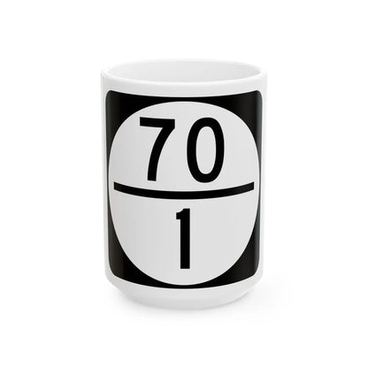 Circle sign 70-1 (Virginia) (Road Sign) White Coffee Mug 15oz - Go Mug Yourself