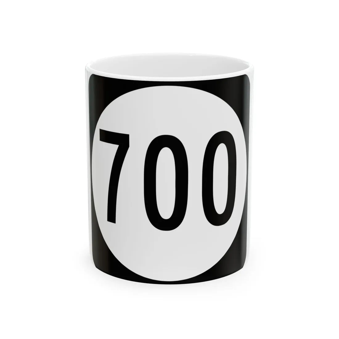 Circle sign 700 Virginia (Virginia) (Road Sign) White Coffee Mug 11oz - Go Mug Yourself