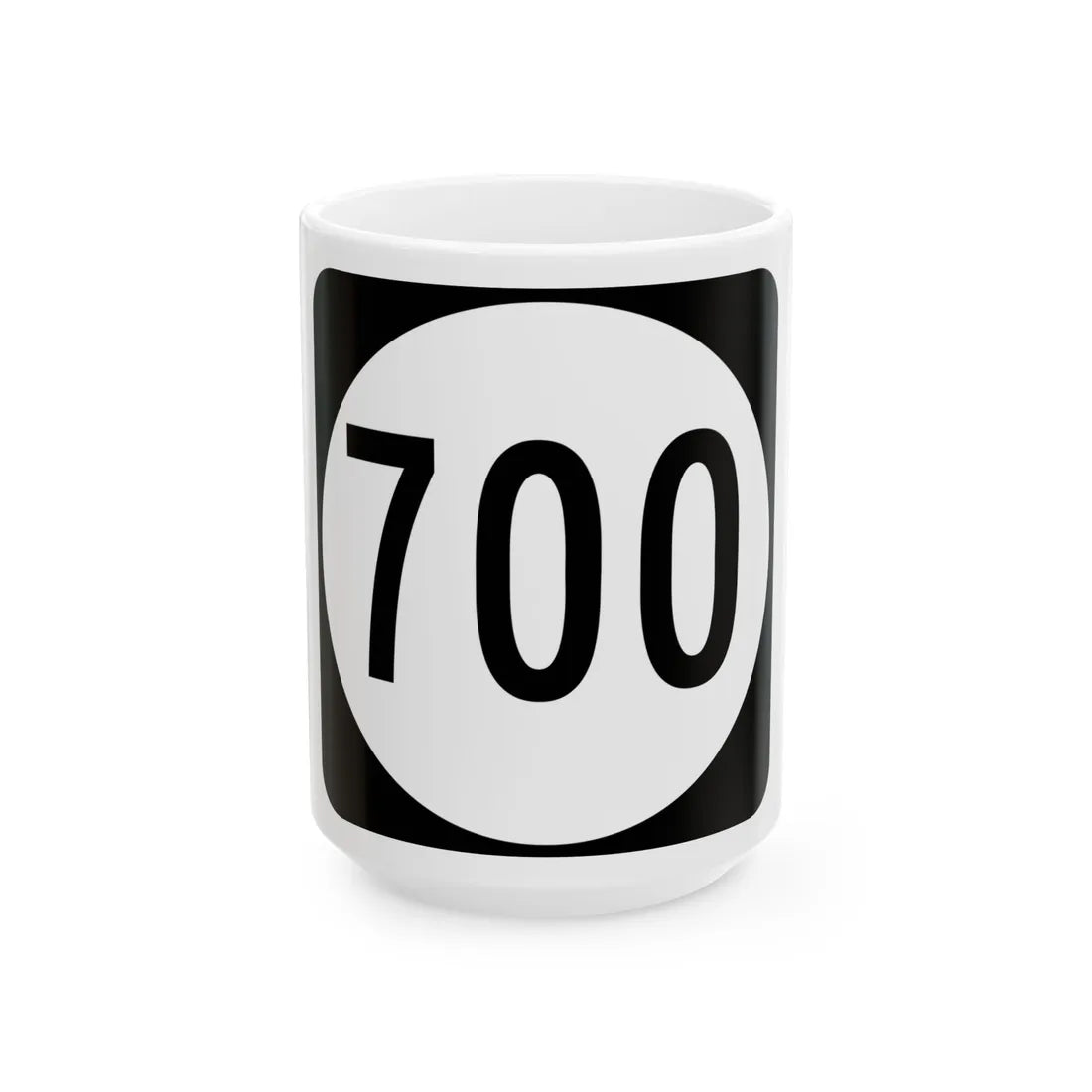 Circle sign 700 Virginia (Virginia) (Road Sign) White Coffee Mug 15oz - Go Mug Yourself
