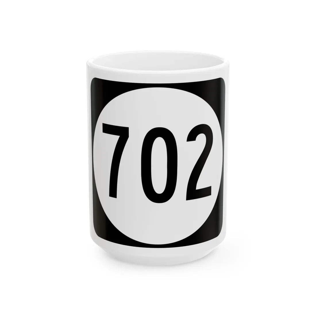 Circle sign 702 Virginia (Virginia) (Road Sign) White Coffee Mug 15oz - Go Mug Yourself