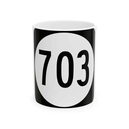 Circle sign 703 Virginia (Virginia) (Road Sign) White Coffee Mug 11oz - Go Mug Yourself