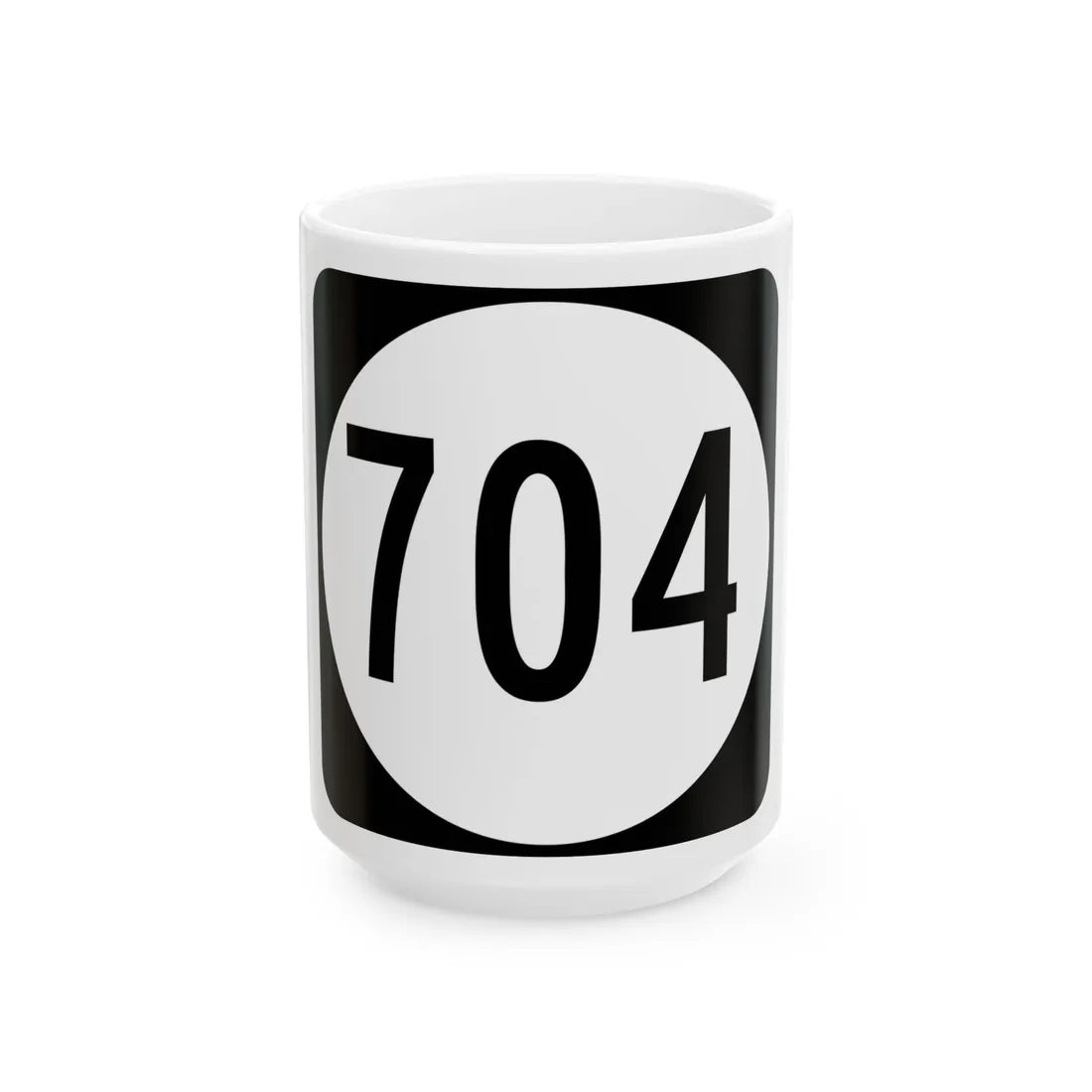 Circle sign 704 Virginia (Virginia) (Road Sign) White Coffee Mug 15oz - Go Mug Yourself