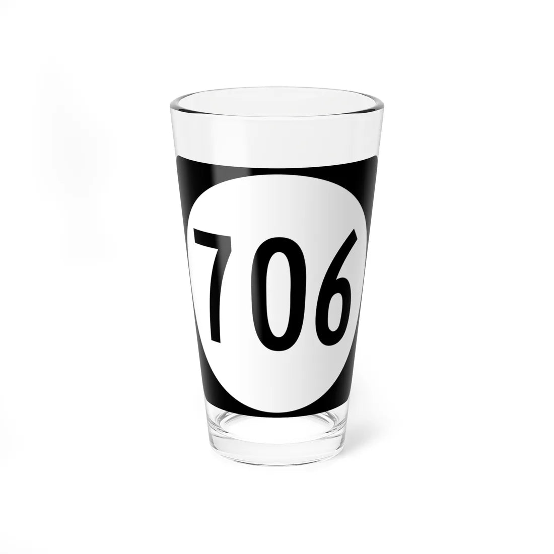 Circle sign 706 Virginia (Virginia) (Road Sign) Pint Glss 16oz 16oz - Go Mug Yourself