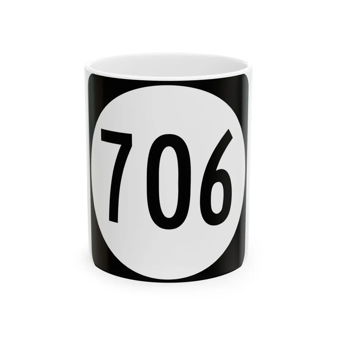 Circle sign 706 Virginia (Virginia) (Road Sign) White Coffee Mug 11oz - Go Mug Yourself