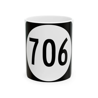 Circle sign 706 Virginia (Virginia) (Road Sign) White Coffee Mug 11oz - Go Mug Yourself