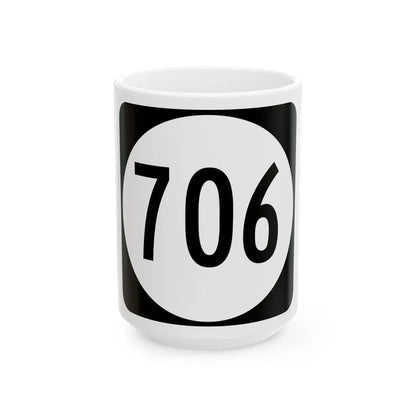 Circle sign 706 Virginia (Virginia) (Road Sign) White Coffee Mug 15oz - Go Mug Yourself
