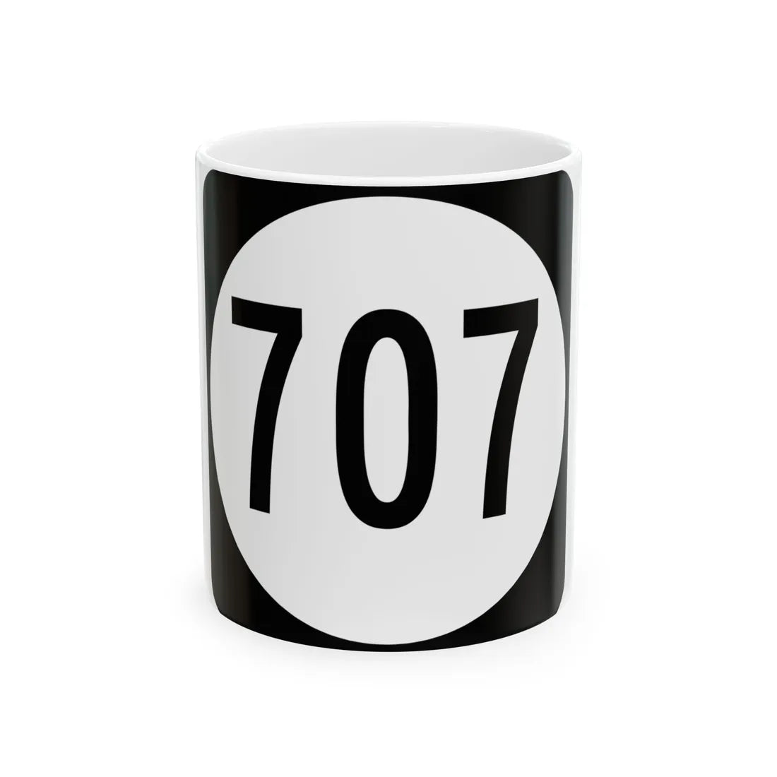 Circle sign 707 Virginia (Virginia) (Road Sign) White Coffee Mug 11oz - Go Mug Yourself