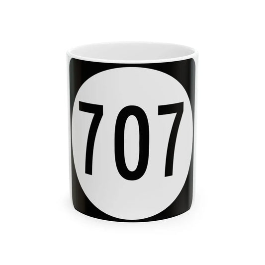 Circle sign 707 Virginia (Virginia) (Road Sign) White Coffee Mug 11oz - Go Mug Yourself