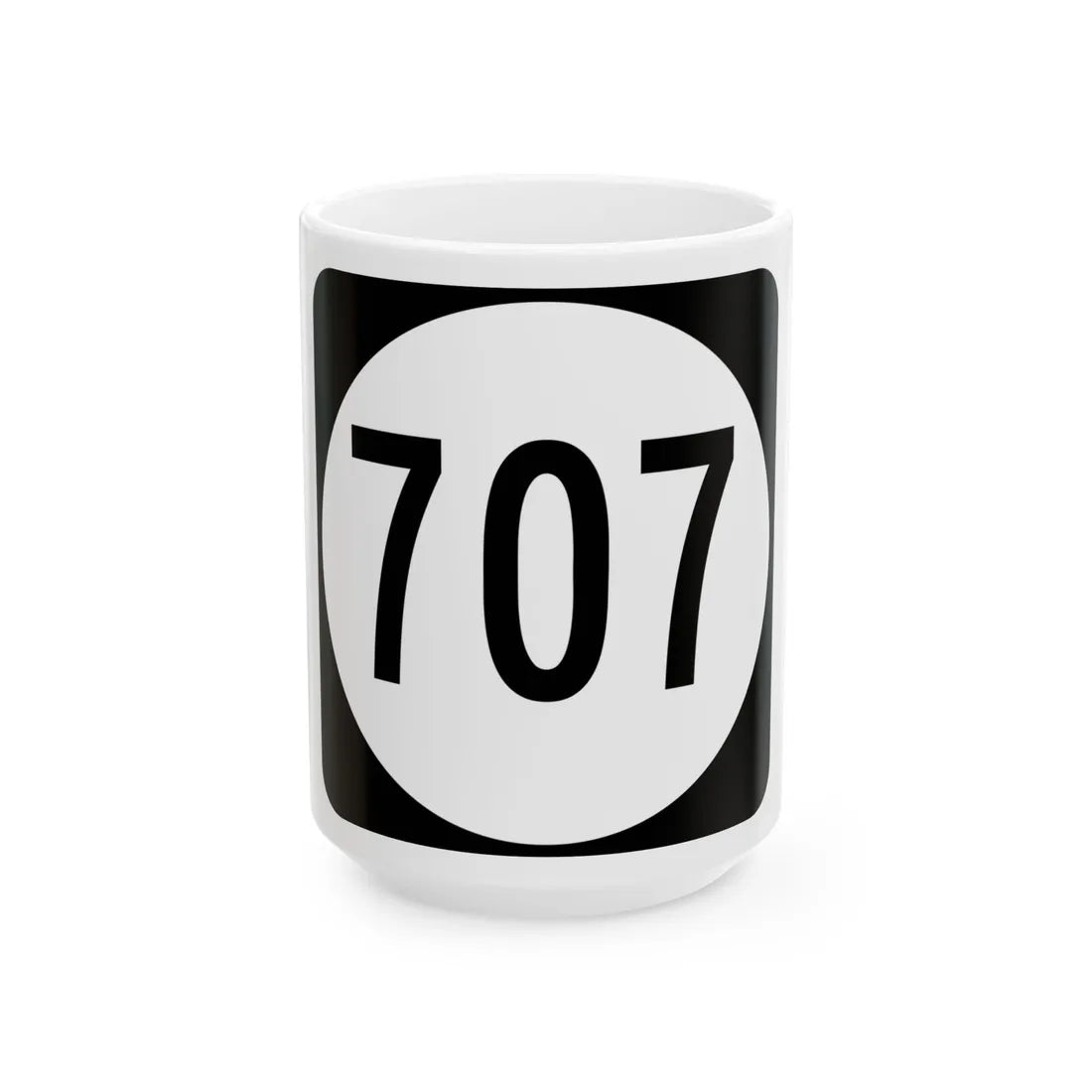 Circle sign 707 Virginia (Virginia) (Road Sign) White Coffee Mug 15oz - Go Mug Yourself