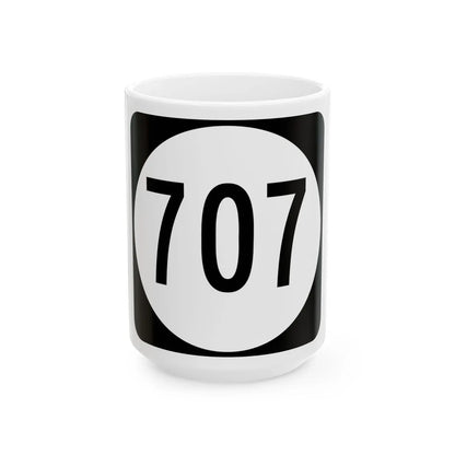 Circle sign 707 Virginia (Virginia) (Road Sign) White Coffee Mug 15oz - Go Mug Yourself