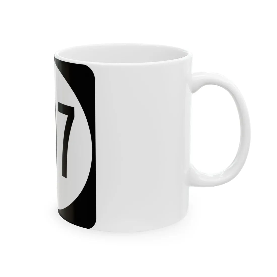 Circle sign 707 Virginia (Virginia) (Road Sign) White Coffee Mug - Go Mug Yourself